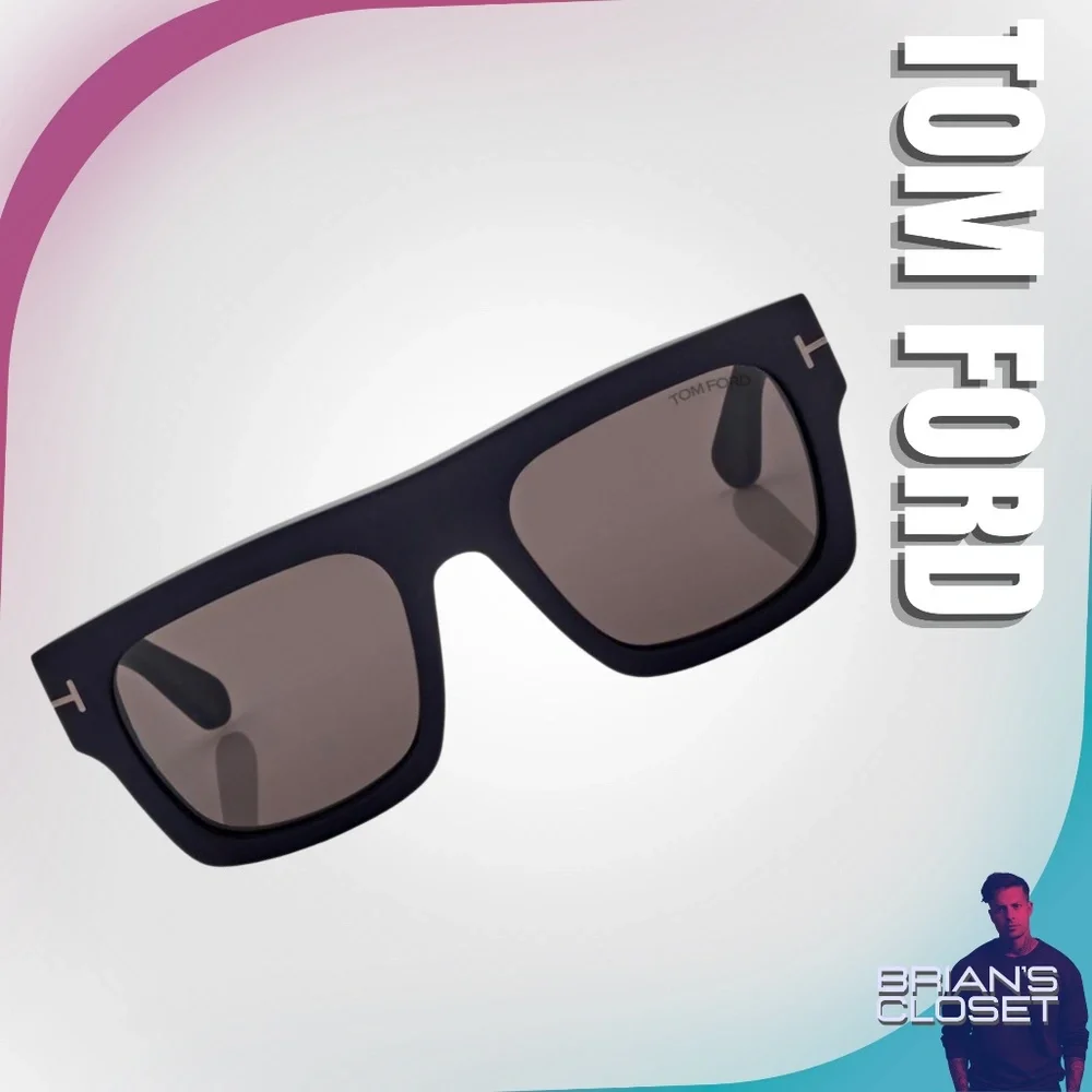TOM FORD Fausto Thick Acetate Sunglasses - Black